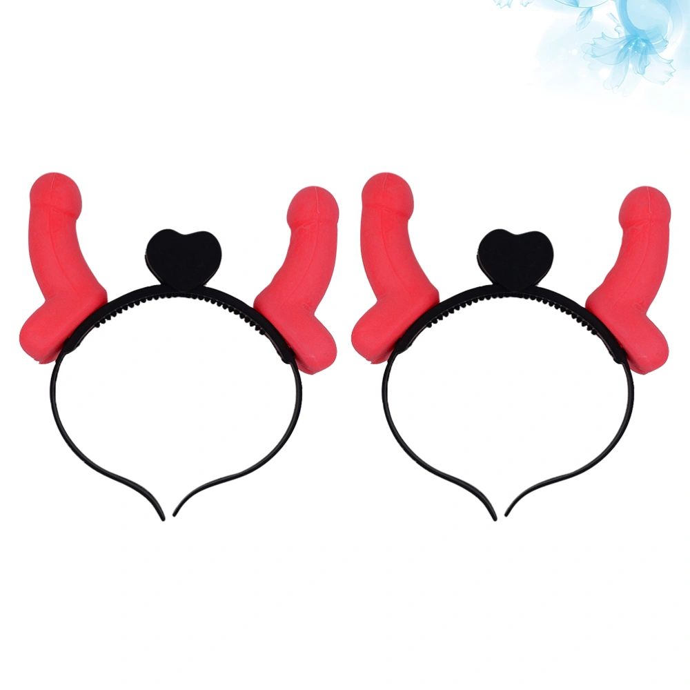 2pcs Single Party Fun Sexy Headband Masquerade Headwear Glowing Head Ornament Devil Horn Headdress for Party