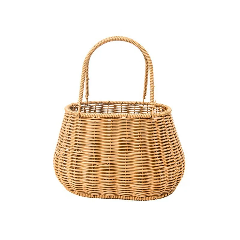  Woven Basket Food Storage Basket Handle Picnic Basket Handle Basket Shopping Basket