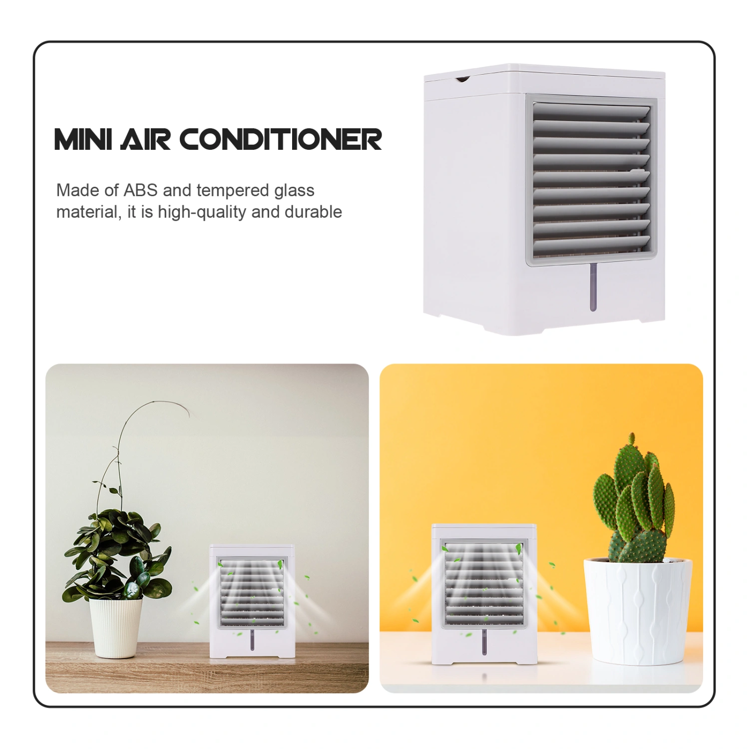 1 Set Cooling Fan Mini Air Conditioner Portable USB Fan Desktop Air Cooler