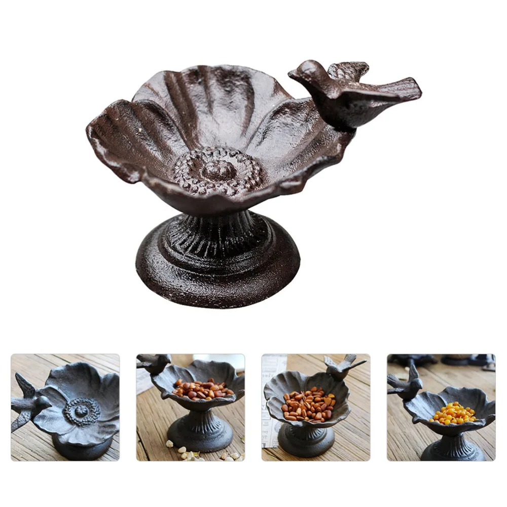 Chic Iron Food Container Durable Iron Food Holder Flower Shaped Storage Bowl