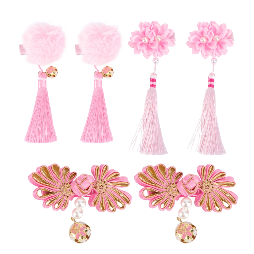 1 Set/6pcs Kids Tassel Hairpin Girl Hair Clip Hair Accessories Girls Headdress