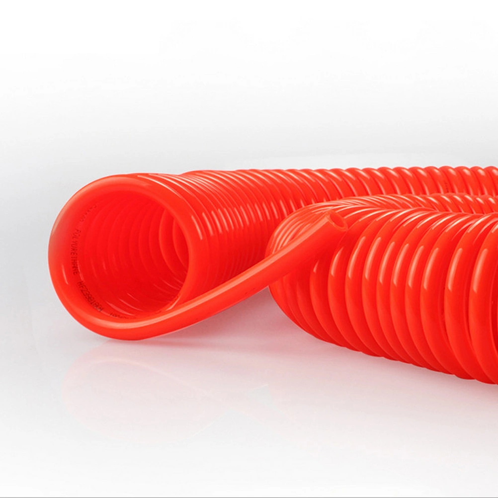 6m Joint PU Air Compressor Spring Tube Telescopic Spiral Tube Pipe Tool Portable Coupler for Compressor Air Tool Red