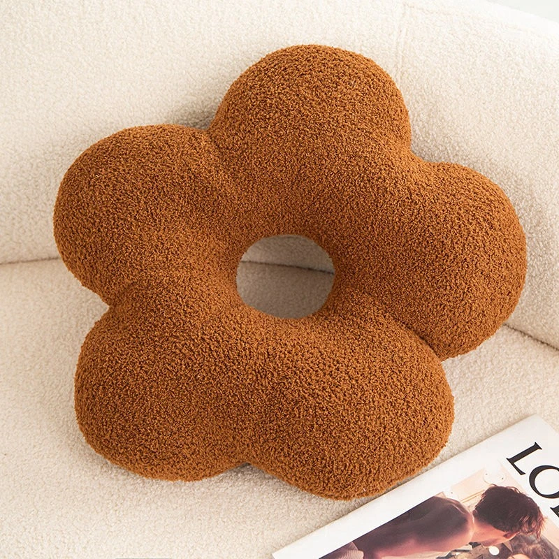 Flower Shaped Throw Pillow Chair Seat Cushion Backrest Office Seats Cushion