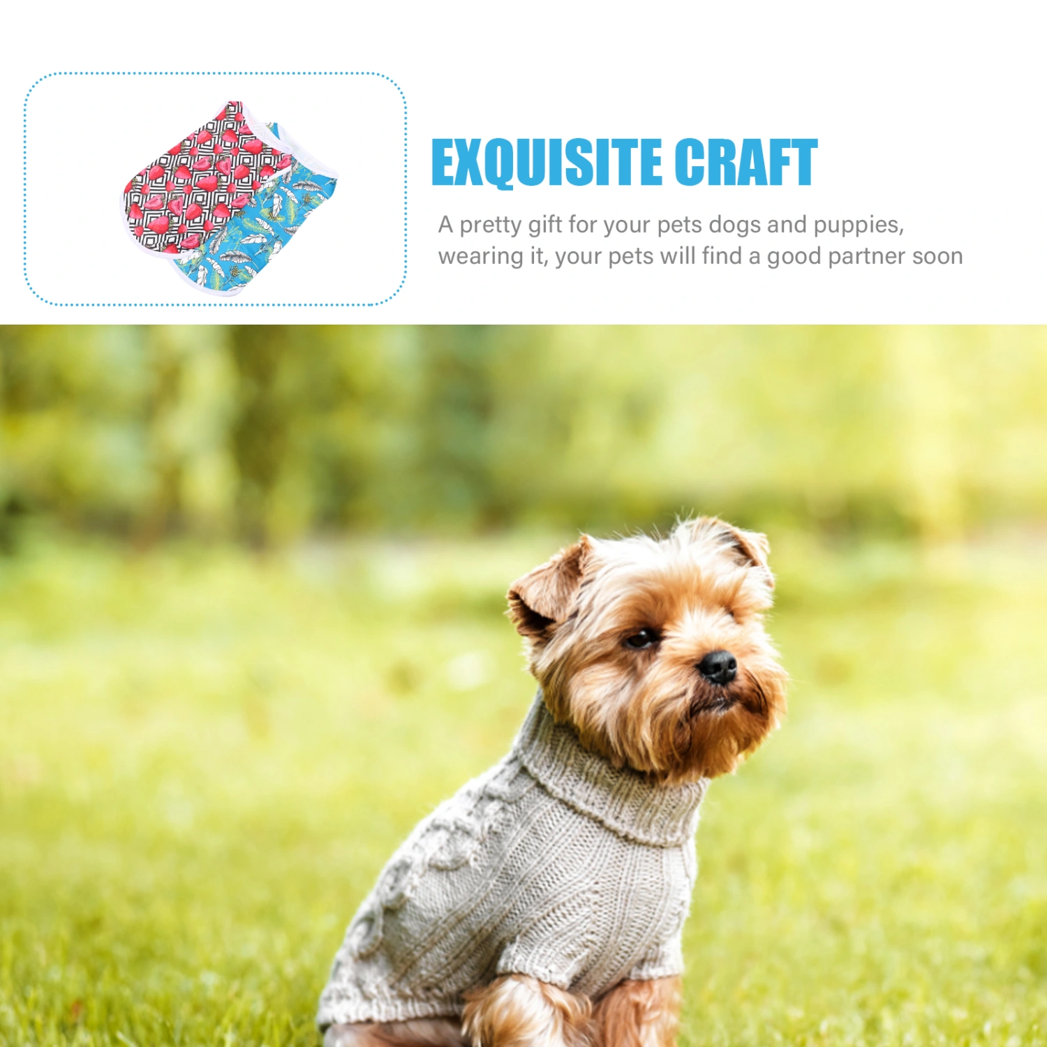 2Pcs Decorative Pet Clothes Wear-resistant Puppy Shirts Comfortable Puppy Clothes