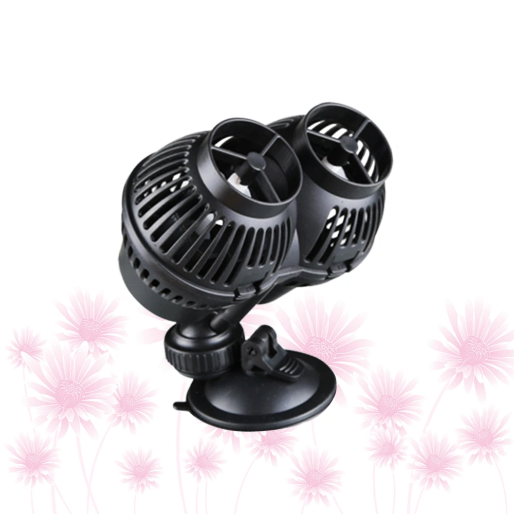 JVP-201A Black Surf Pump Fish Tank Aquarium Wave-making Double-headed Wave Mute Suction Cup Flow Air Pumps Aquarium Fish Tank Supplies (US Plug)