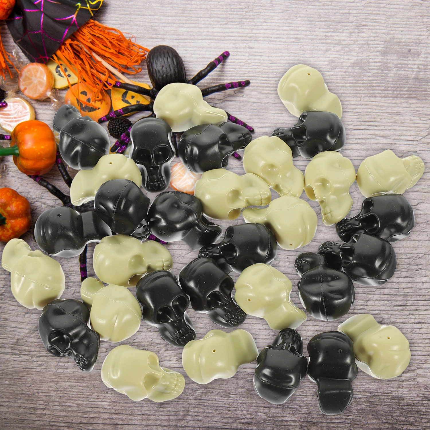 30pcs Miniature Skull Heads Adornments Realistic Mini Skeleton Head Skull Props