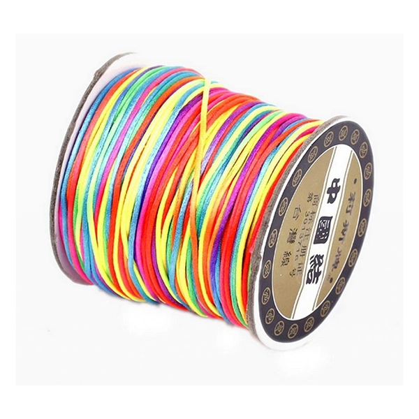 70M Elastic Braded Cord Wire Coil Spool for Bracelet Beads Jewelry (Multicolor)