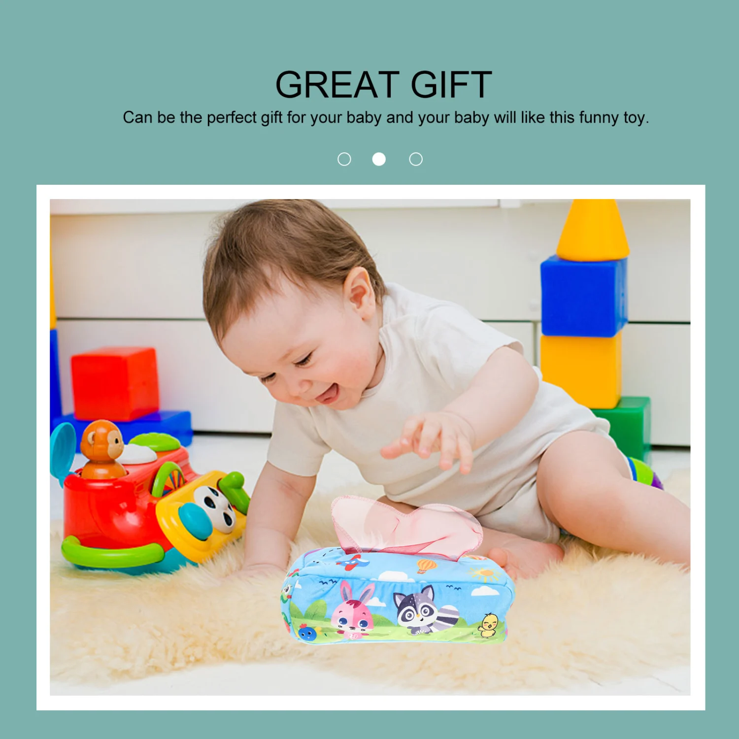 Toddler Infant Baby Tissue Box Montessori Tissue Box Sensory Toys Infant Learning Toy
