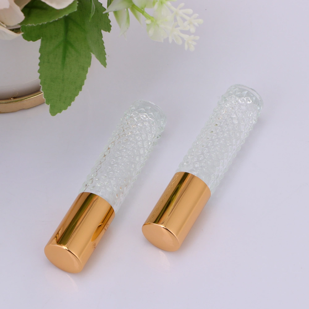 10pcs Glass Perfume Bottle Essential Oil Bottles Roller Ball Bottles Makeup Sub Containers for Home Travel Dot Grain