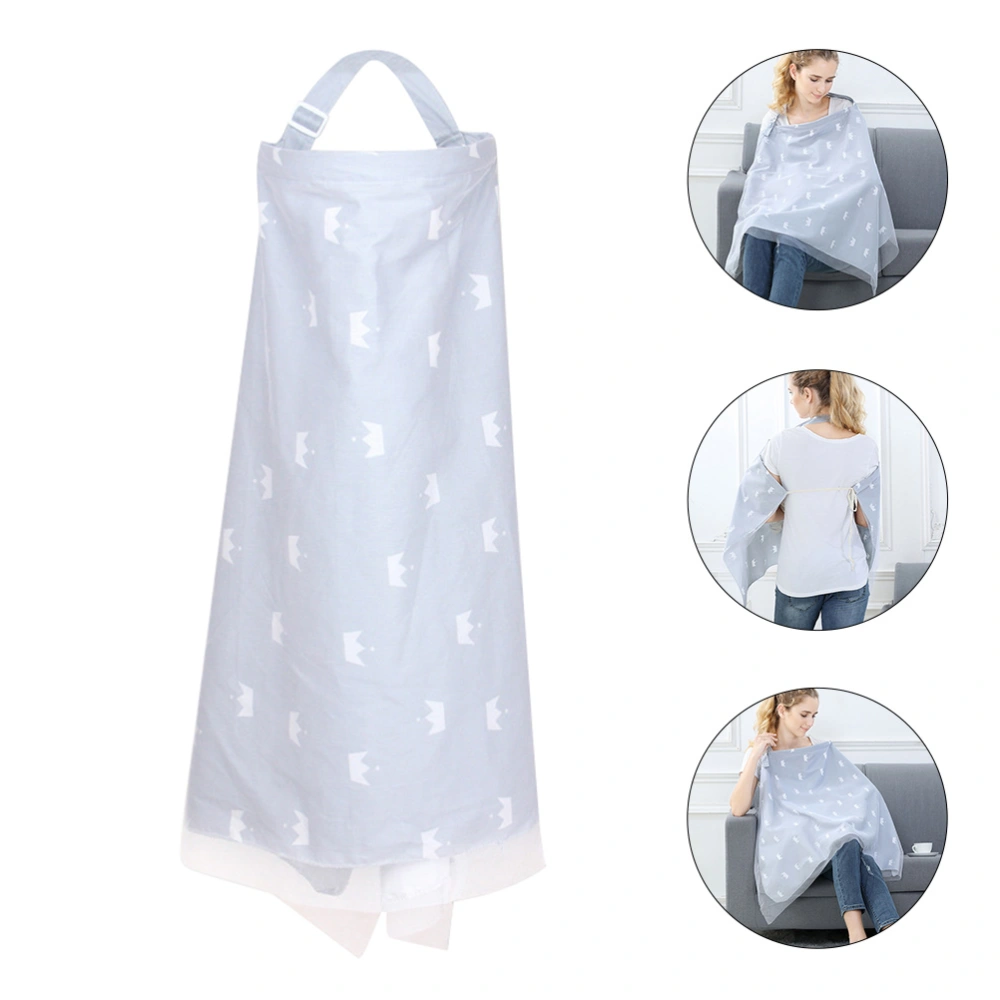 1pc Nursing Cover Multifunction Feeding Cover Breastfeeding Cover (Grey)