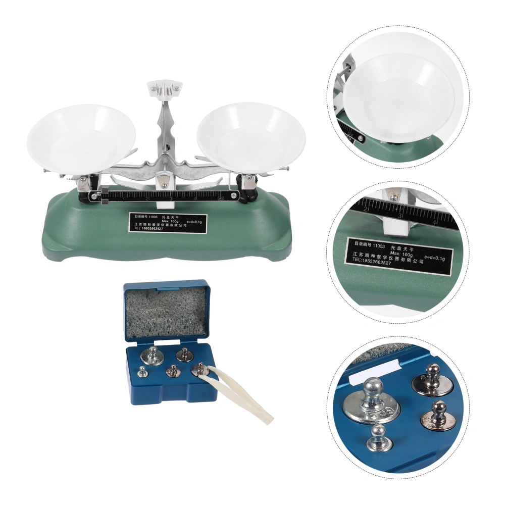 1 Set Physical Experiment Table Balance Physics Test Balance with Weights