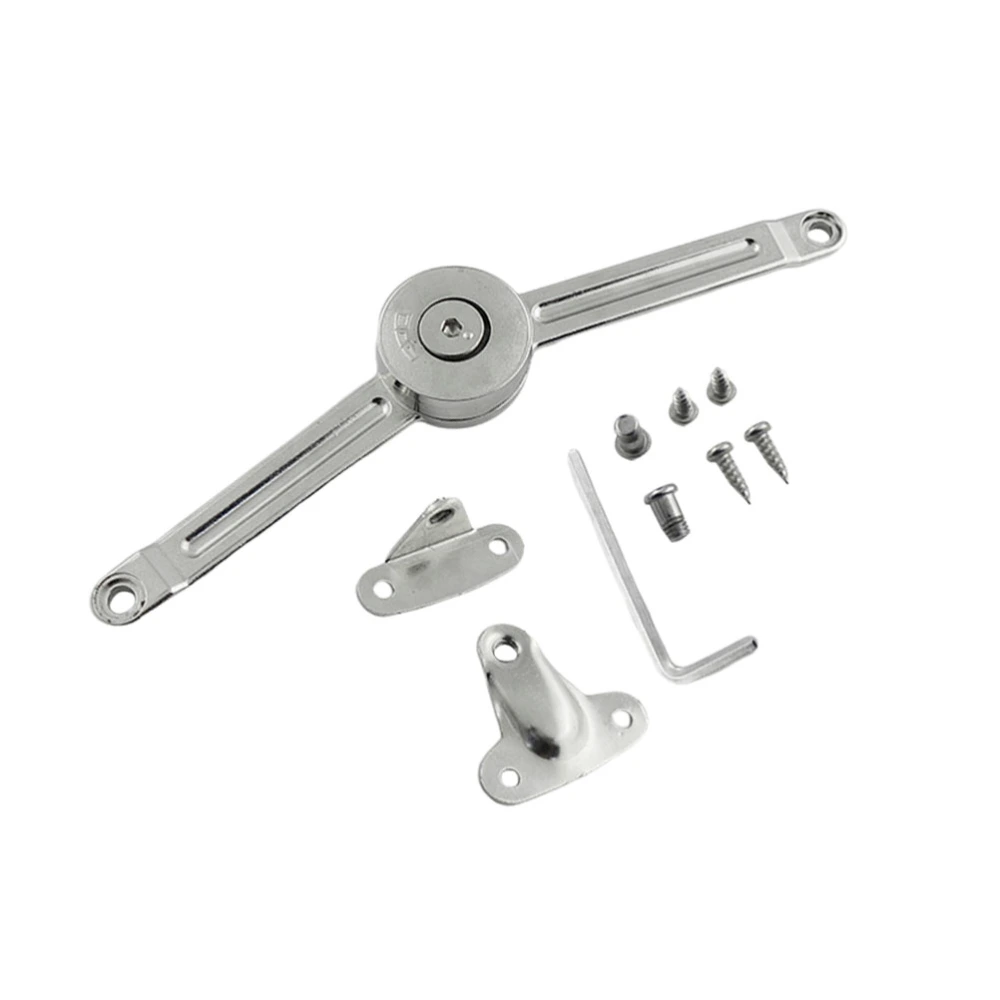 10pcs Zinc Alloy Stop at Any Time Cabinet Support Rod Upturned Door Cabinet Support Rod (Silver)