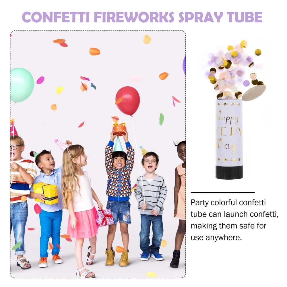 6 Pcs 1 Set Hand-held Confetti Tubes Party Supplies 11CM Party Confetti Cannons