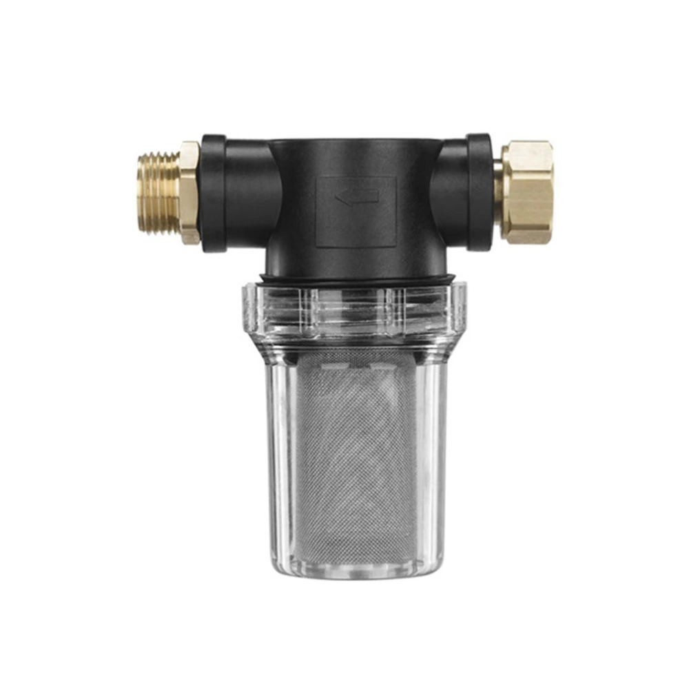 Washing Machine Water Filter High-pressure Connection Fitting for Pressure Washers and Garden Pipe with EU Standard (Black)