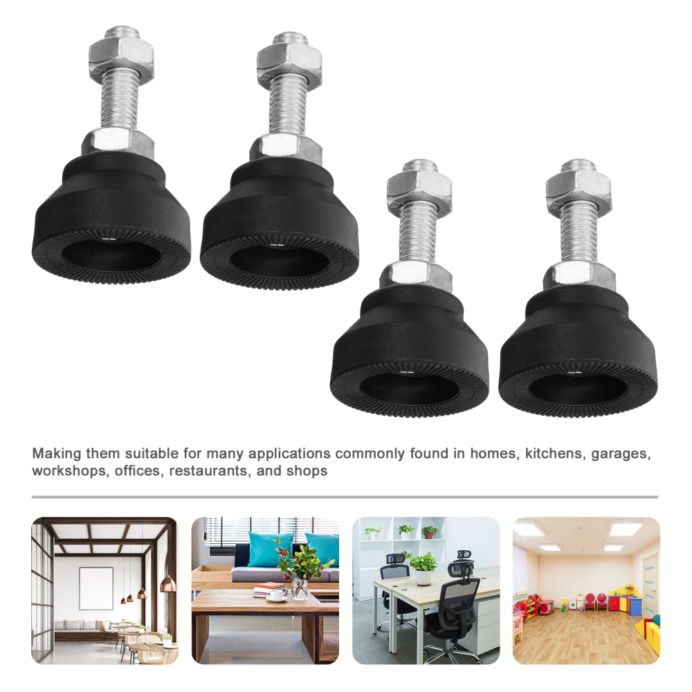 8 Pcs Leveling Feet Fully Threaded Adjustable Furniture Legs for Tables Cabinets