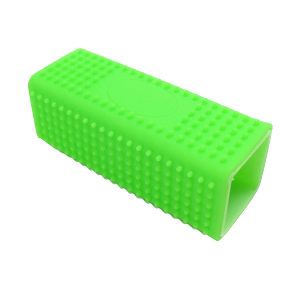 Silicone Pet Hair Remover Hollow Cleaner Brush for Pets Dog Cat (Green)