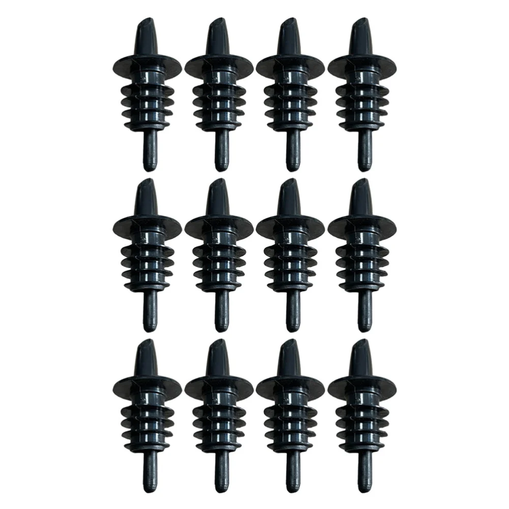 12pcs Practical Wine Bottle Pourers Plastic Wine Pourerr Wine Bottle Stoppers