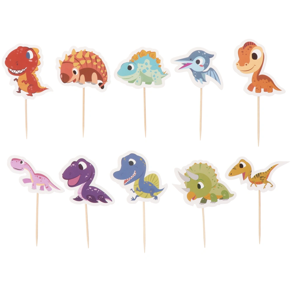 30pcs Cartoon Animal Birthday Cake Toppers Creative Lovely Cake Insert Cards