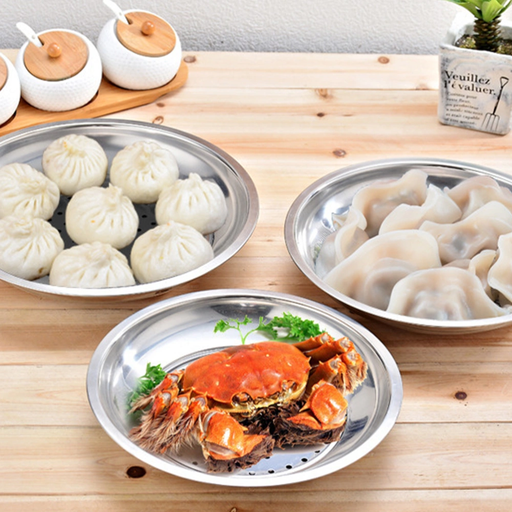 Dumpling Plate Steamed Food Plate Thickened Oil Drained Dumpling Plates