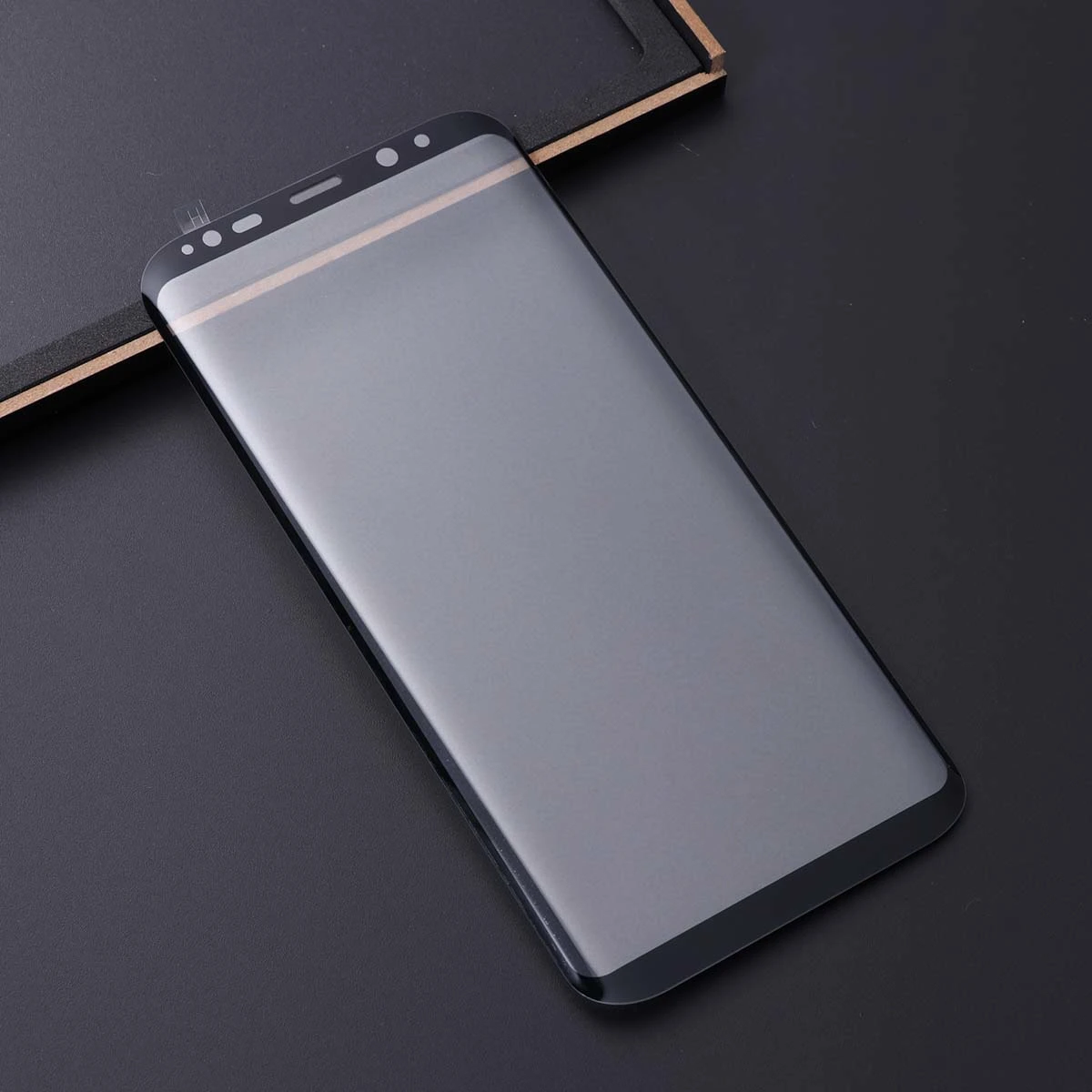 Tempered Glass Screen Protector Explosion-proof Full Coverage 0.2mm 5D 9H Hardness Screen Protector Film for GALAXY S8 Plus (Black)