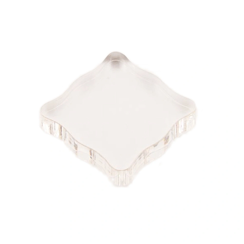 Acrylic Stamping Block with Grid and Grip Clear Rubber Stamping Tools for Stamp Craft Easy Handle Square Shape Fun Pad for Scrapbooking Crafts Making(7.5*7.5cm)