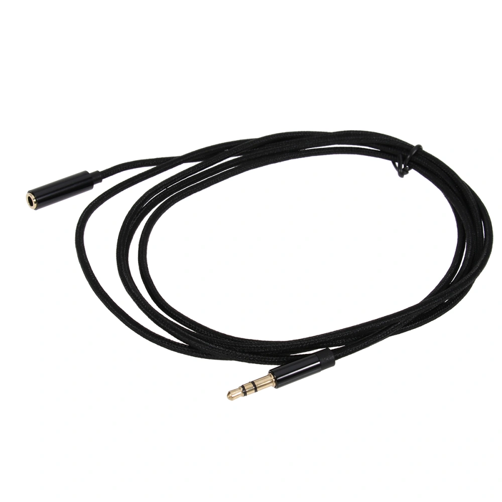 3.5mm 1.8 Meters Long Stereo Male-to-female Headphone Extension Line(Black)