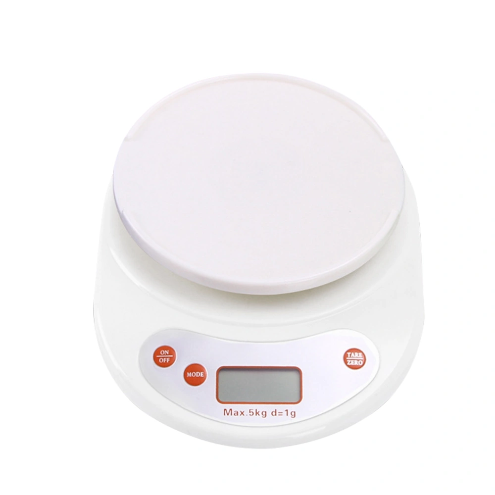 1PC Mini Baked Food Scale Portable Kitchen Balance Scale High Precision Gram Scale Multi-purpose Count Electronic Scale Household Electronic Platform Scale for Home Store (White No Battery)