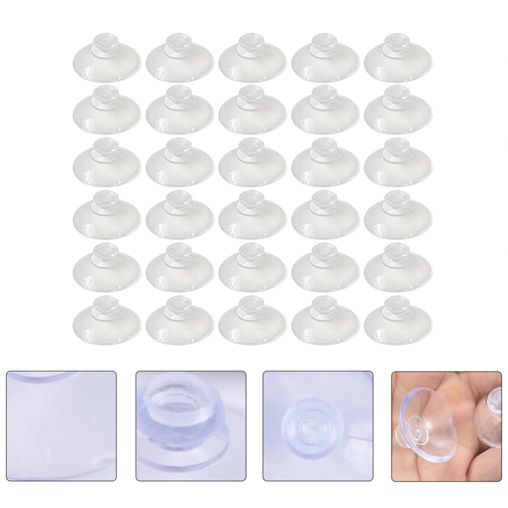 80PCS Transparent Suction Cup Glass Suction Cup Simple Plastic Suction Cup(35MM)