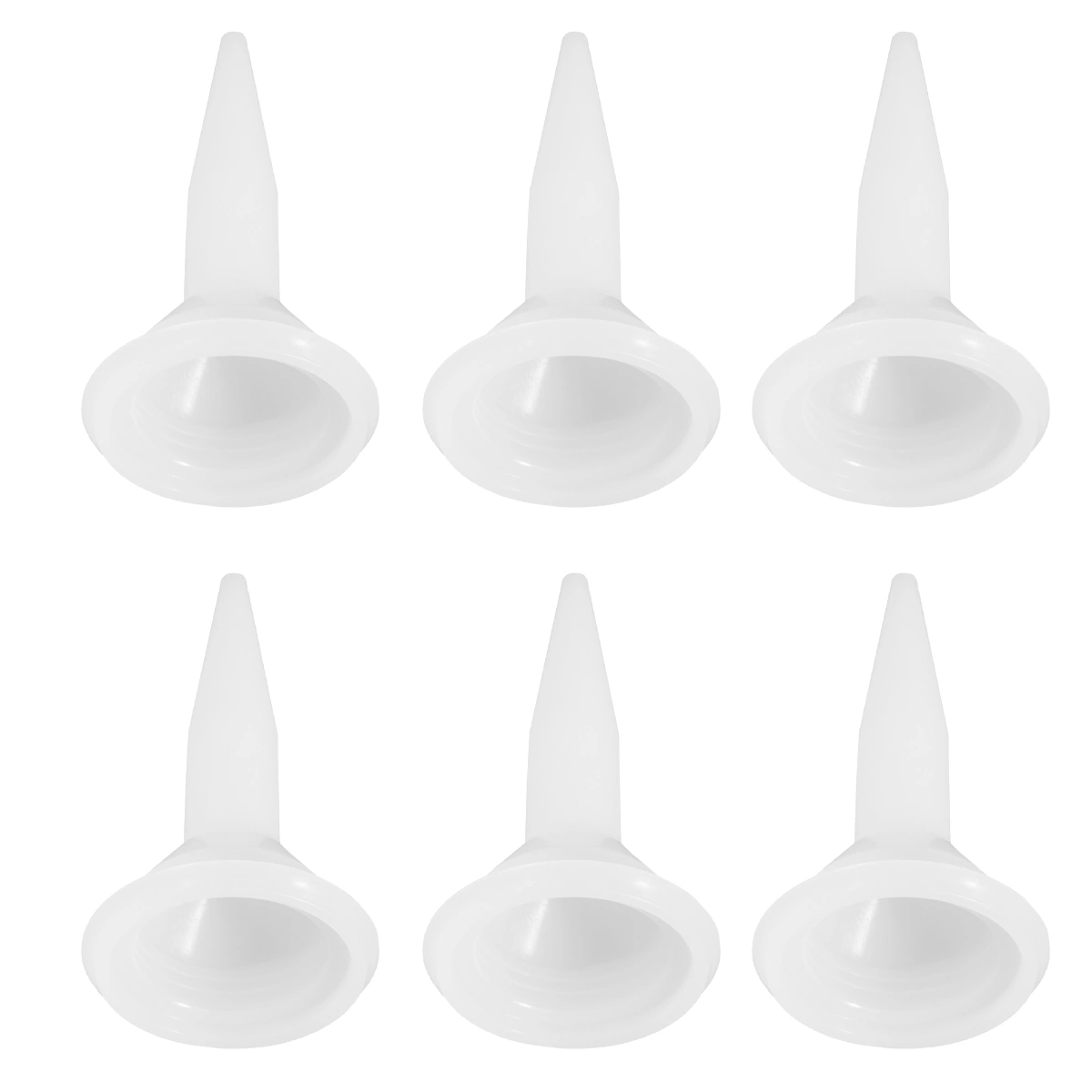 6pcs Durable Inner Caulking Tool Nozzle Plastic Glass Glue Nozzle Tip Structural Glue Mouth