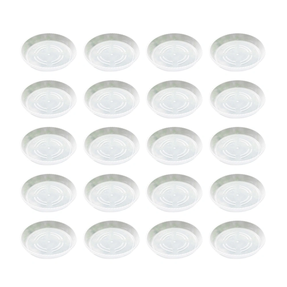 50pcs Plastic Resin Flowerpot Drip Tray Plant Pot Saucer for Fleshiness Planter Garden Balcony (Trandsparent)