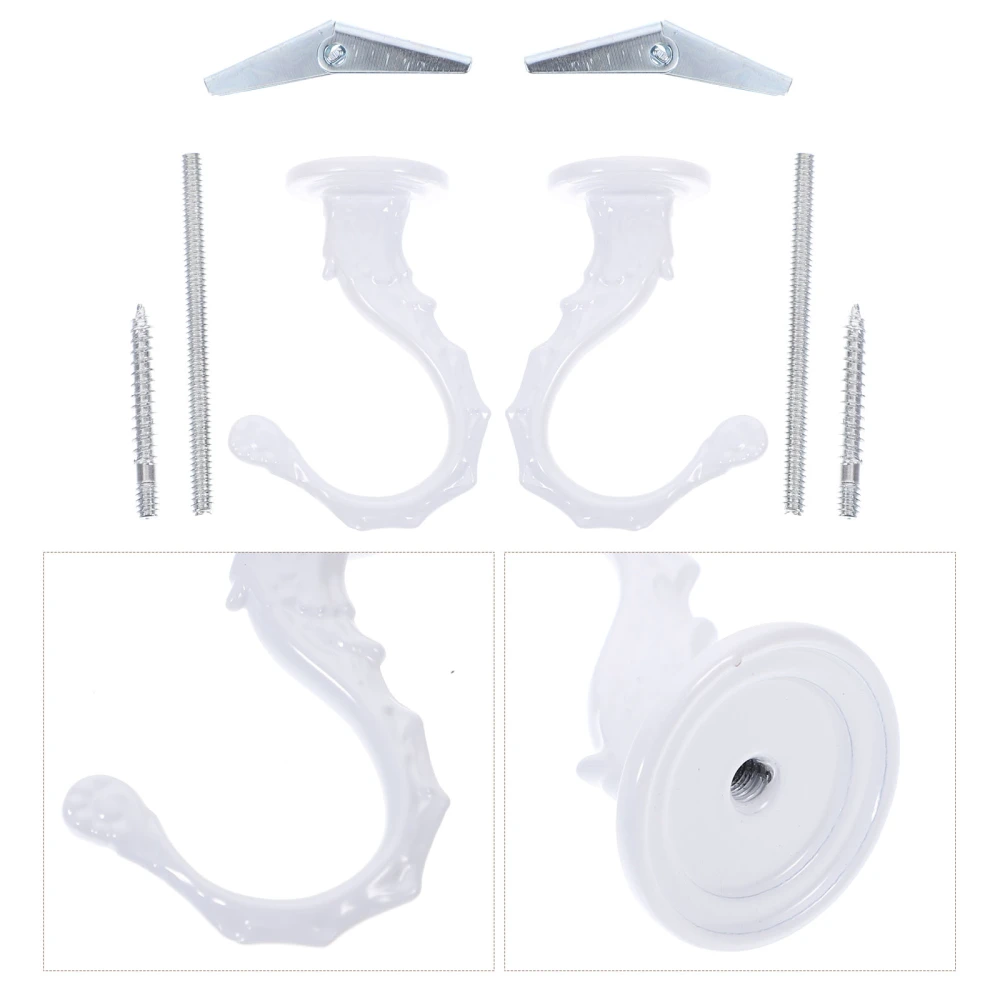 2Pcs Ceiling Hooks Heavy Duty Swag Toggle Hooks with Hardwares Home Supplies