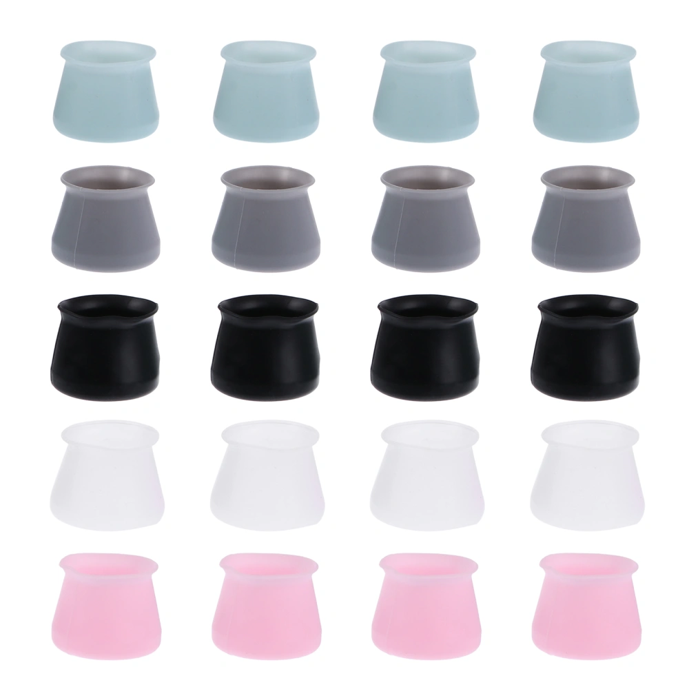 40pcs Practical Table Feet Covers Silicone Chair Feet Caps Furniture Foot Pads