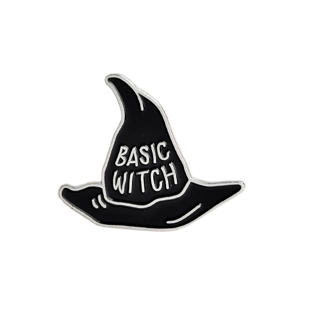 Witch Hat Brooch BASIC WITCH Enamel Buckle Denim Shirt Collar Lapel Pin Badge Jewelry Gift (XZ1044)