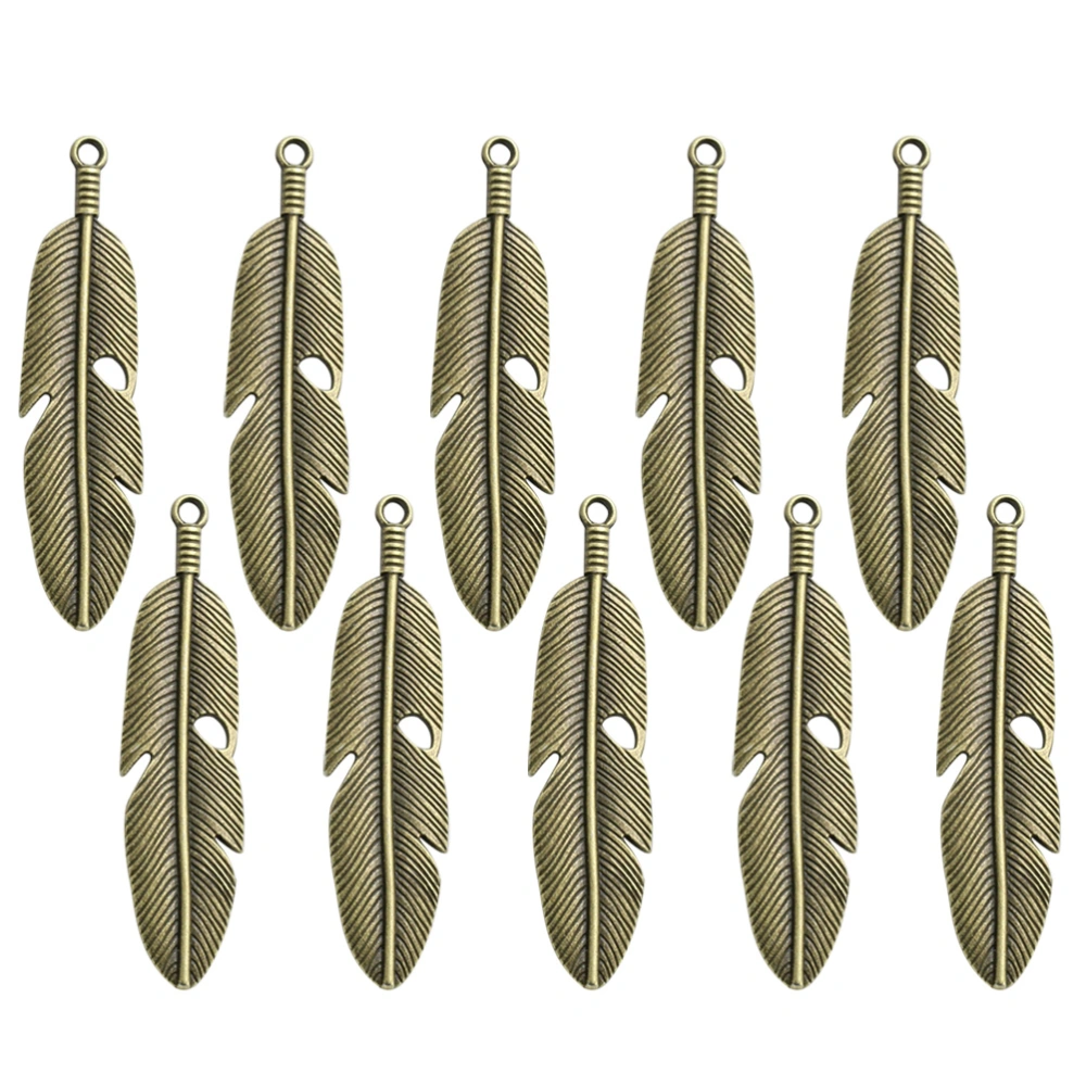 10pcs Alloy Big  Pendants Charms DIY Jewelry Making Accessory for Necklace Bracelet (Bronze)