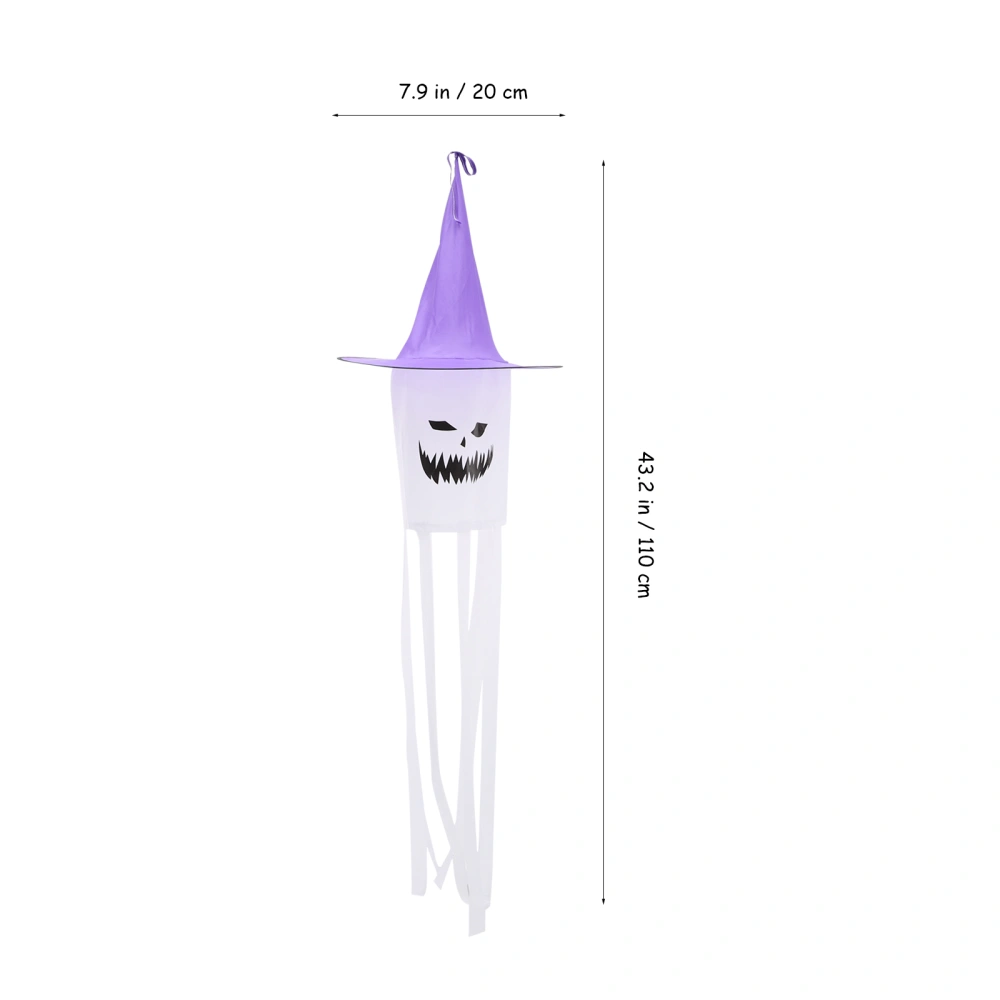 2pcs Lighted Ghost Windsock Garden Hanging Windsocks Hanging Halloween Decors