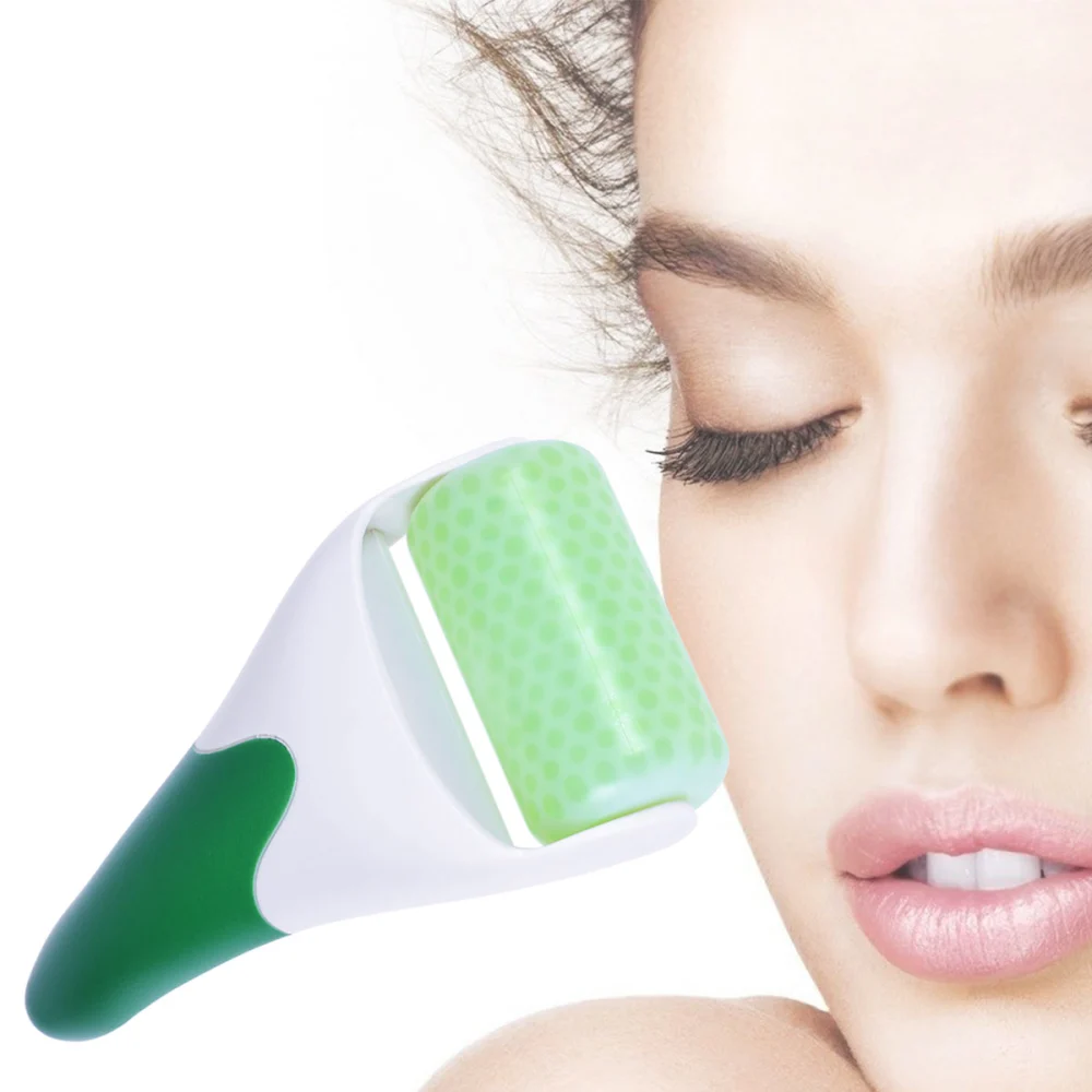 Handheld Ice Roller Anti Aging Face Roller Muscles Training Roller for Face Puffiness Pain Relief(Green)