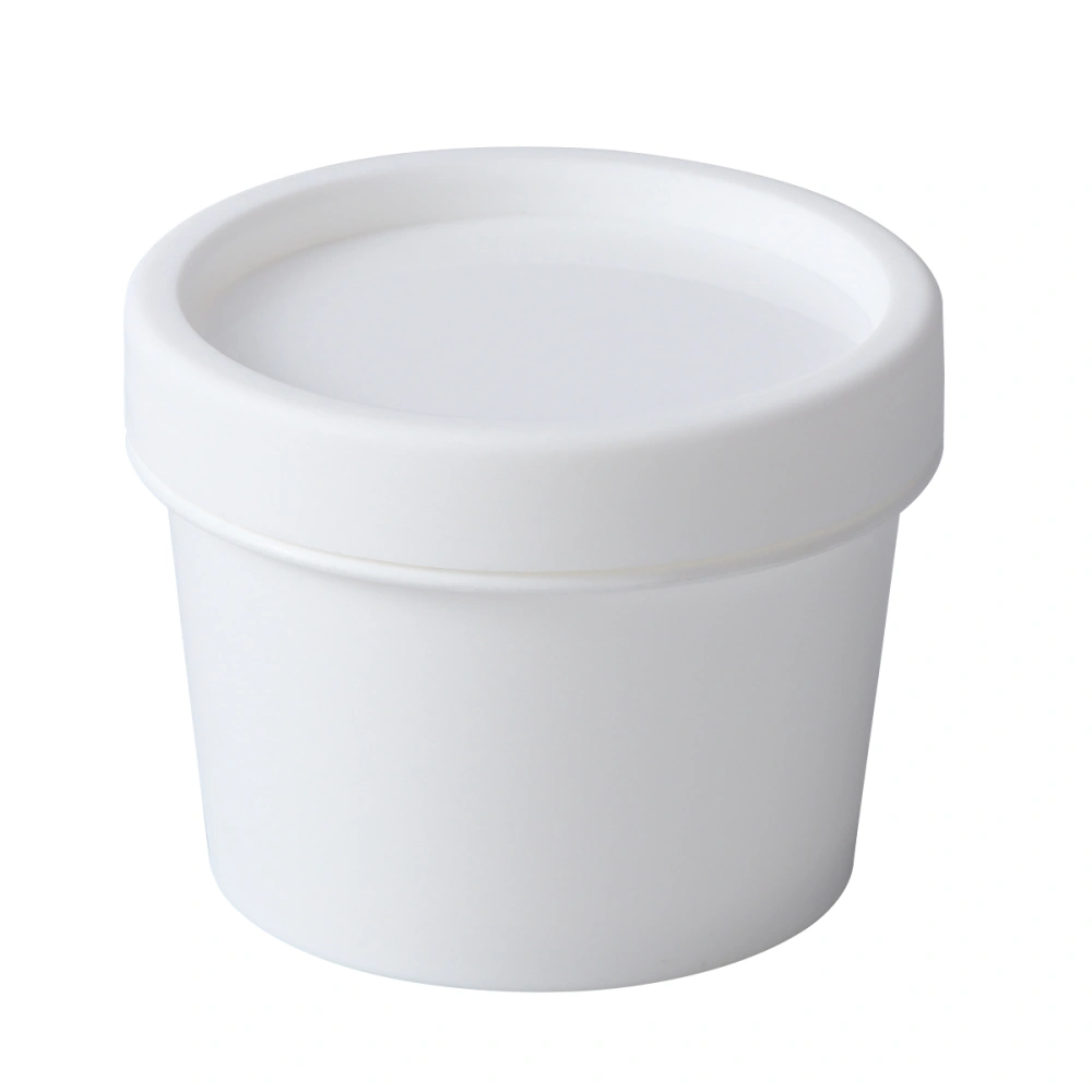 Mini Empty Jar Pot Plastic Cosmetic Makeup Face Cream Container with Inner Lid 100g (White)