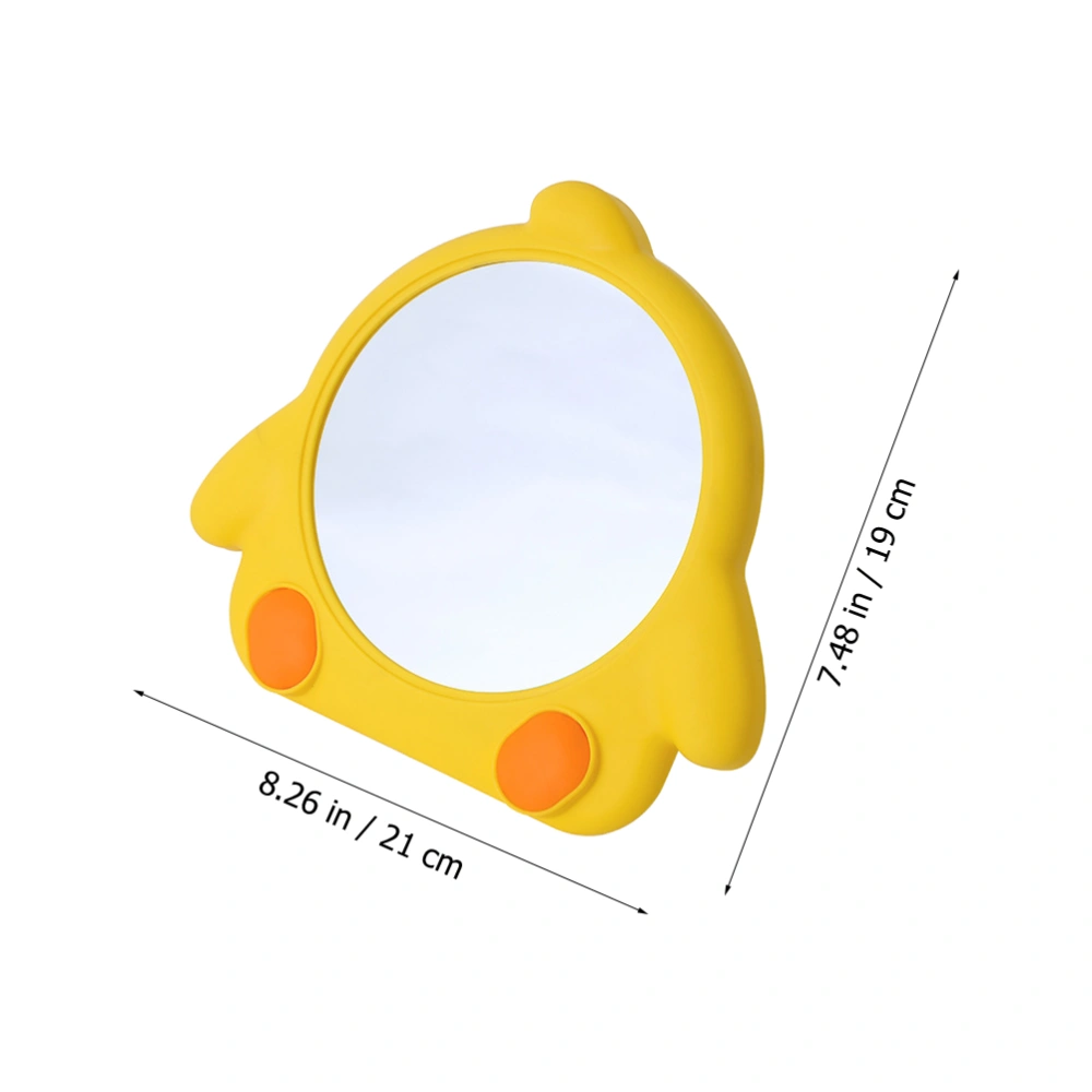 2Pcs Cartoon Chick Table Cosmetic Mirror Household Desktop Foldable Hanging Makeup Mirror