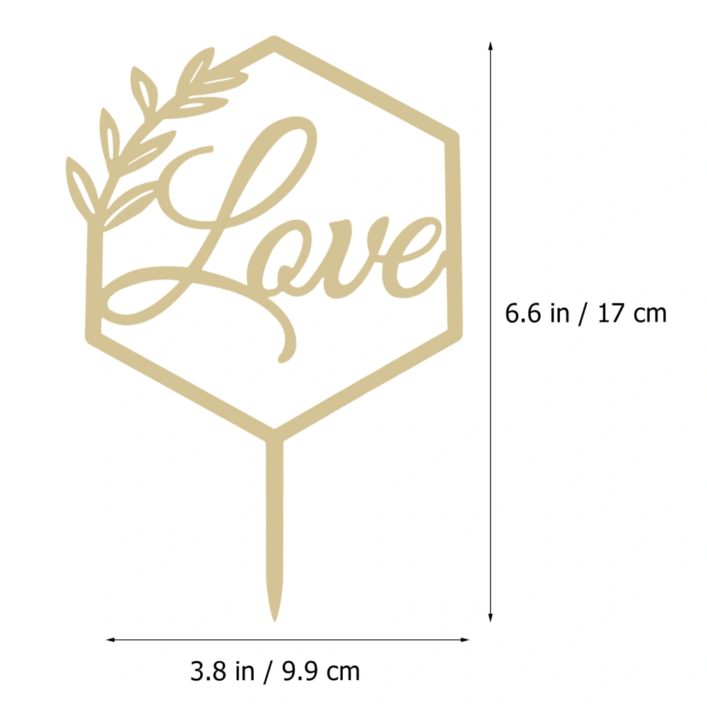 1Pc Love Design Cake Rose Bouquet Topper Valentine's Day Cake Insert Cake Pick