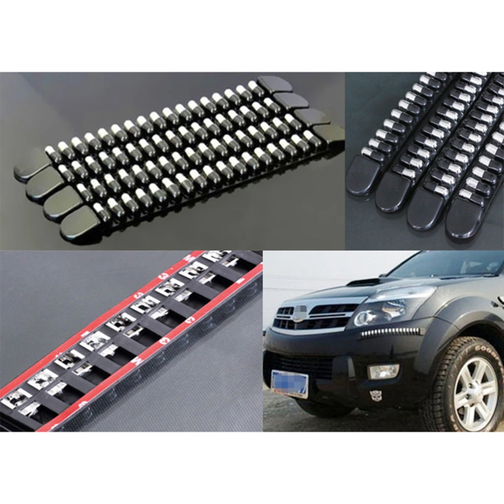 4pcs Car Bullet Bumper Corner Guard Sticker Anti-collision Trim Rubber Strips (Black)