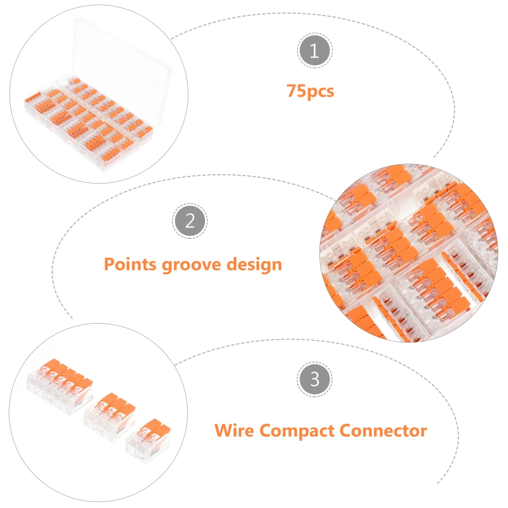 75pcs Lever Wire Connectors Wire Connectors Assortment Wire Connectors Set