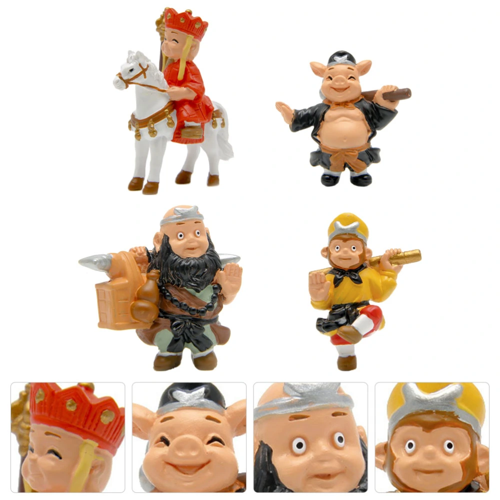 1 Set Pilgrimage to the West Figures Decor Creative Desktop Decor Resin Crafts Decor