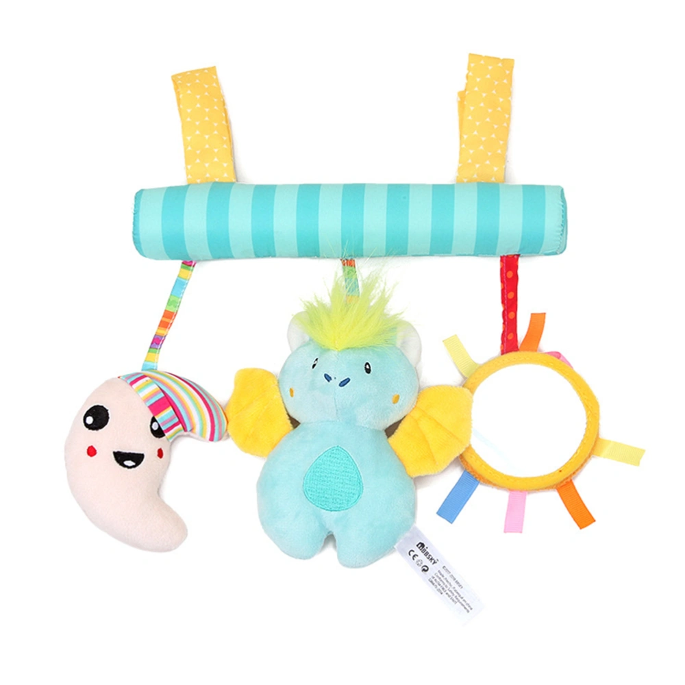 Crib Carriage Plush Hanging Toy Creative Mulifunction Music Toy for Baby Infant Newborn (Green)