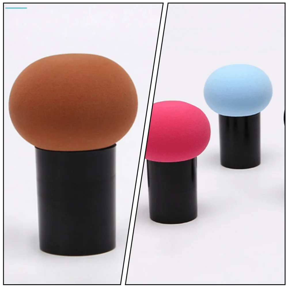 4pcs Creative Mushroom Shaped Makeup Puffs Powder Puff Beauty Cosmetic Puffs