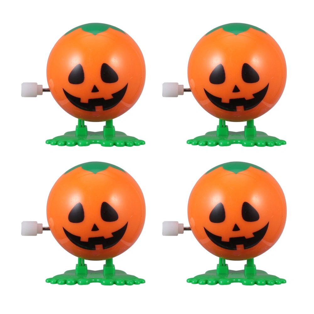 1 PCS Halloween Clockwork Spring Toy Pumpkin Shaped Jumping Toy for Kids4