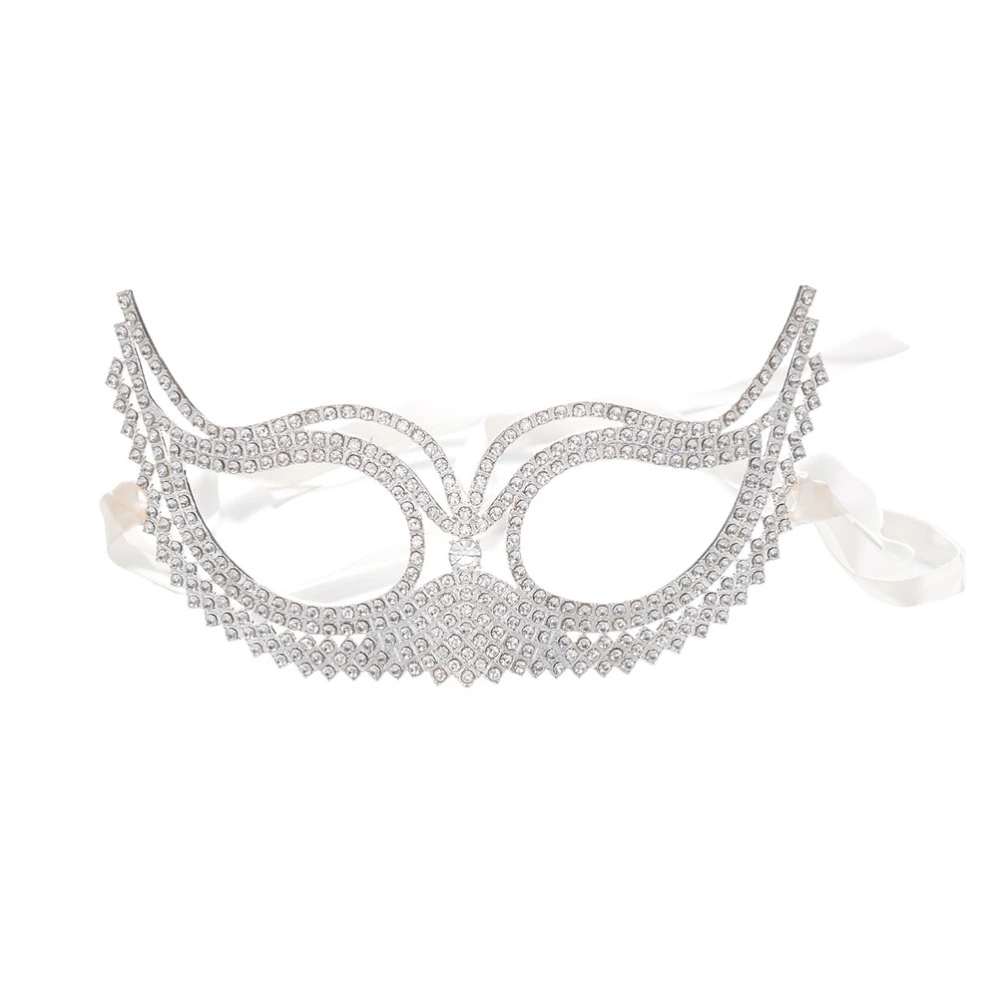 1Pc Halloween Fashion Mask Masquerade Mask Party Performance Antique Mask White