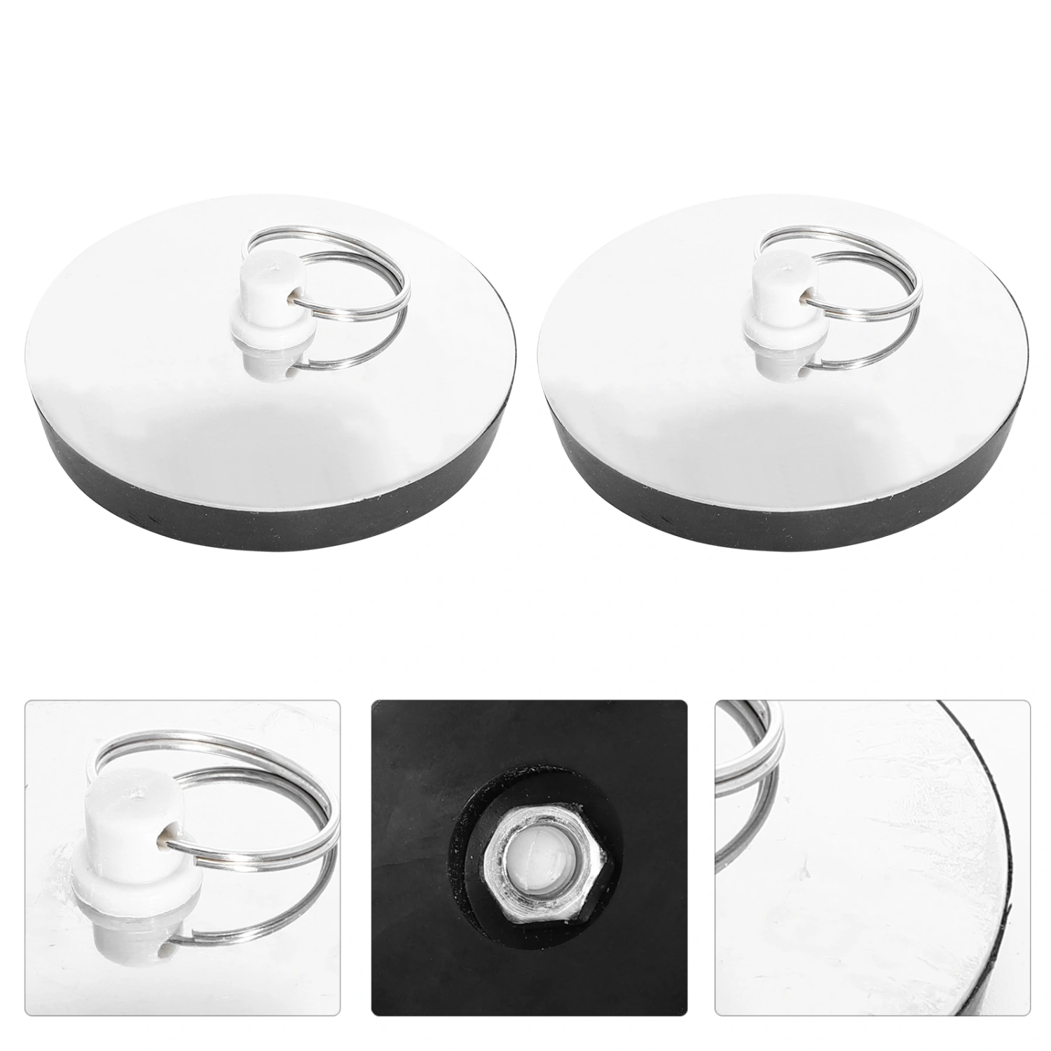 3pcs Suction Sink Stopper Household Bathtub Stopper Practical Drain Bath Plug