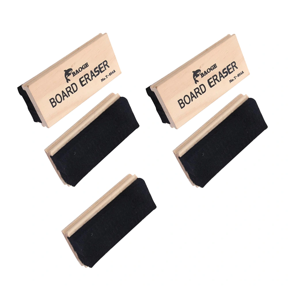 5 Pcs Wooden Black Board Eraser Chalkboard Eraser Dry Eraser for Home School Office