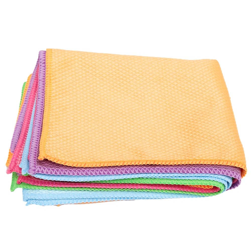 5Pcs Microfiber Cleaning Cloths Kitchen Glass Cleaning Cloths Car Window Cleaning Rags