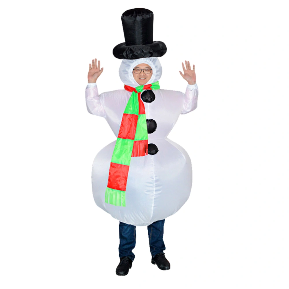 1pc Snowman Inflatable Costume Adorable Dress up Clothes Performance Props for Christmas Party